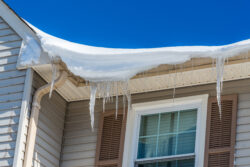 Icicles on roof.