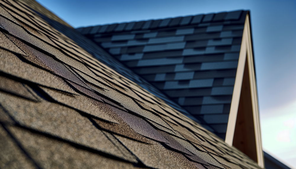 Close-up of GAF Timberline HDZ shingles showcasing their high-definition color and wood-shake look.