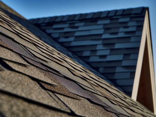 Close-up of GAF Timberline HDZ shingles showcasing their high-definition color and wood-shake look.
